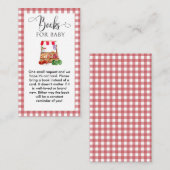 Books for Baby Locally Grown Baby Shower Gingham Informatiekaartje (Voorkant / Achterkant)