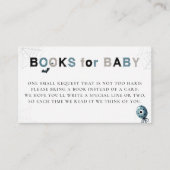 Books Insert Cute Halloween Monster Baby Shower Informatiekaartje (Voorkant)