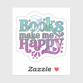 Books Make Me Happy Sticker