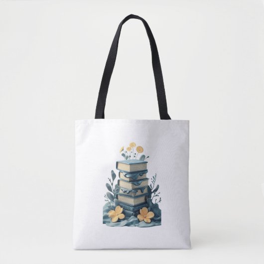 Books whit flowers - tote bag (Voorkant)