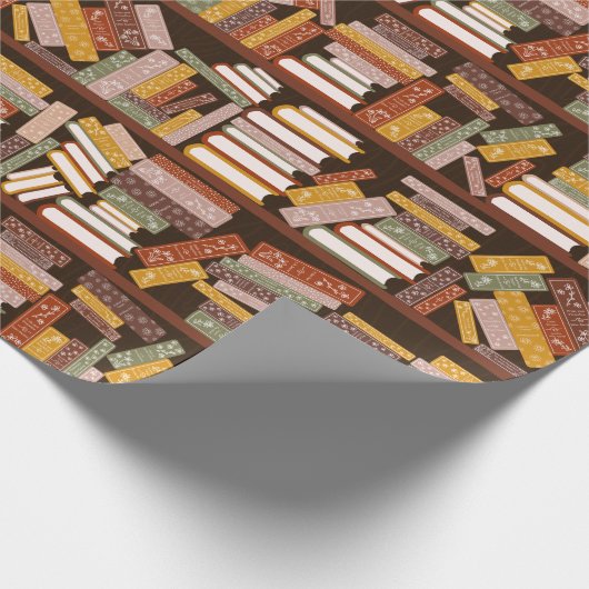 Bookshelf-patroon Cadeaupapier (Hoek)
