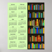 Bookshelves Design 2026 Calendar Poster (Devant)