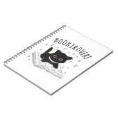 Booktrovert chat avec livre et étoiles (Côté gauche)