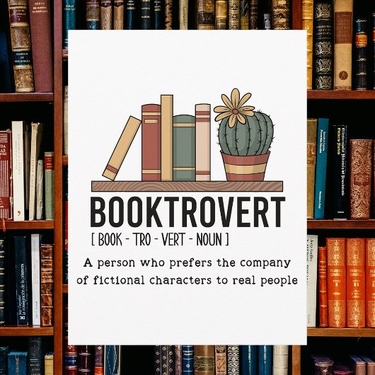 BookTrovert Dictionary Definition Book Briefkaart