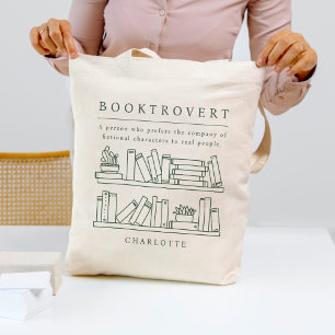 Booktrovert Editable Color Book Lover Sac fourre-t