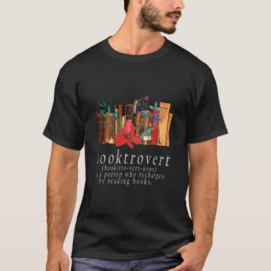 Booktrovert, Funny Book Reader T-shirt (Voorkant)