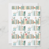 Bookworm aangepaste naam notitiekaartje (Achterkant)