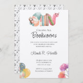 Bookworm Baby Shower Invitations (Devant / Derrière)