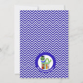 Bookworm Baby Shower Invitations Boy Kaart (Achterkant)