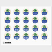 Bookworm Boy Birthday Ronde Sticker (Vel)
