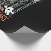 Bookworm Halloween Shirt Haunted Library Cadeaupapier (Hoek)