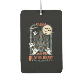 Bookworm Halloween Shirt Haunted Library Luchtverfrisser (Voorkant)