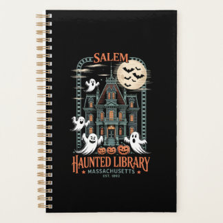 Bookworm Halloween Shirt Haunted Library Planner