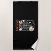 Bookworm Halloween Shirt Haunted Library Strandlaken (Voorkant)