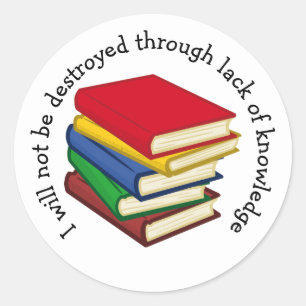 BOOKWORM Love Reading Scripting Ronde Sticker