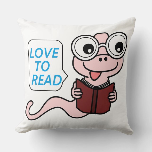 BOOKWORM "LOVE TO READ" KUSSEN (Voorkant)