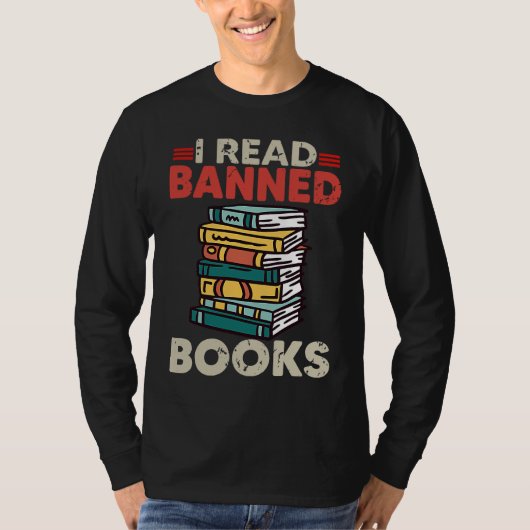 Bookworm Reading Book Ban Reader I Read Banned Boo T-shirt (Voorkant)