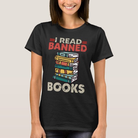Bookworm Reading Book Ban Reader I Read Banned Boo T-shirt (Voorkant)