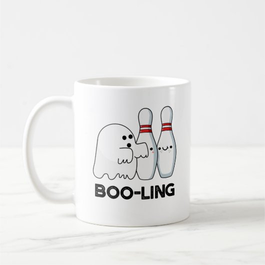 Booling Cute Halloween Bowling Ghost Pun Koffiemok (Links)