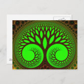 Boom 2 Fractal Art Briefkaart (Voorkant / Achterkant)