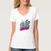 Boom Art Design femmes, s Basic V-neck T-shirt (Devant)