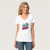 Boom Art Design vrouwen, S Basic V-hals T-shirt (Voorkant volledig)