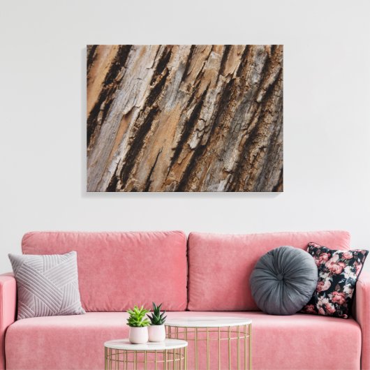 Boom Bark I Natuurlijk Abstract getextureerd ontwe Canvas Afdruk (Insitu (Woonkamer))