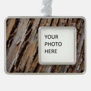 Boom Bark I Natuurlijk Abstract getextureerd ontwe Verzilverd Kader Ornament