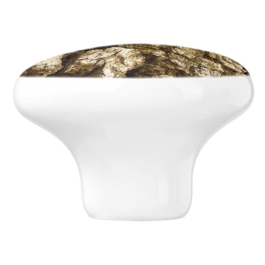 Boom Bark II Natuurlijke getextureerd ontwerp Keramische Knop (Zijkant)