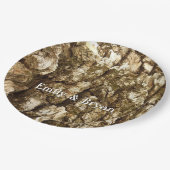 Boom Bark II Natuurlijke getextureerd ontwerp Papieren Bordje (Gekanteld)