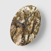 Boom Bark II Natuurlijke getextureerd ontwerp Ronde Klok (Hoek)