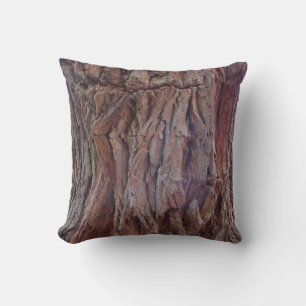 Boom Bark Rustisch Cabin Red Brown Natuur Fotohout Kussen