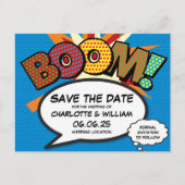 BOOM Bewaar de datum Leuk Modern Uitnodiging Briefkaart (Voorkant)