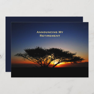 Boom bij aankondiging van pensionering bij zonsopg