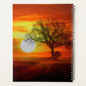 Boom bij zonsondergang planner (Achterkant)