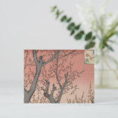 Boom bloesems pruimentuin Japans Briefkaart (Staand voorkant)