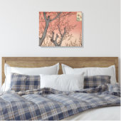 Boom bloesems pruimentuin Japans Canvas Afdruk (Insitu (Slaapkamer))