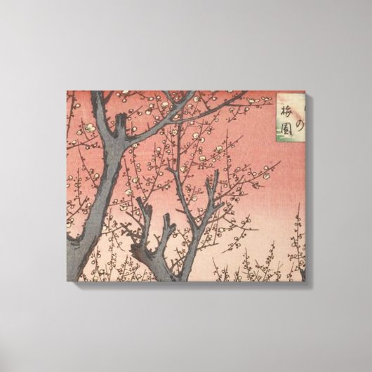 Boom bloesems pruimentuin Japans Canvas Afdruk (Voorkant)