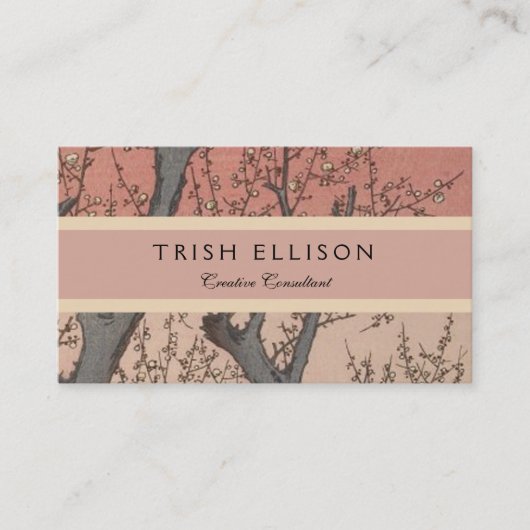 Boom bloesems pruimentuin Japans Visitekaartje (Voorkant)