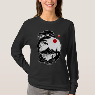 Boom Bonsai Japanse Zen Boeddhisme Zen Cirkel Japa T-shirt