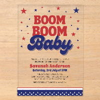 Boom Boom Baby 4 juli Patriottische Baby Shower 