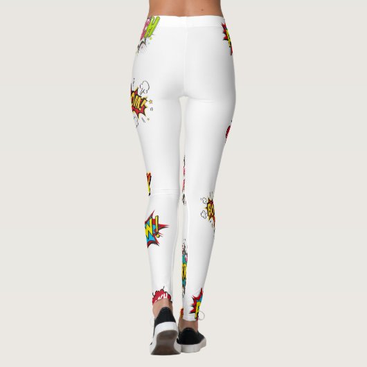 Boom Boom Pow Comical Expressions-Leggings Leggings (Achterkant)