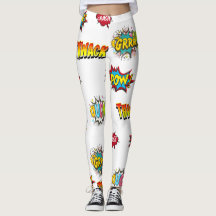 Boom Boom Pow Comical Expressions-Leggings