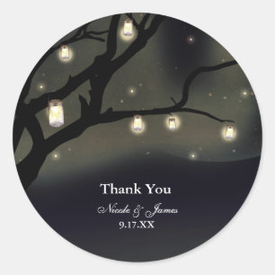 Boom Boomboom Nachtboom & Metselwerk Pot Lichtjes Ronde Sticker