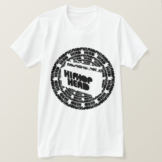 Boom Box HipHop Head T-shirt (Design voorkant)
