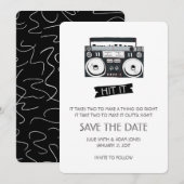 Boom Box Huwelijk - Bewaar de Datum Save The Date (Voorkant / Achterkant)