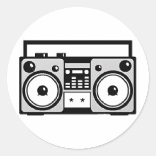 Boom Box Ronde Sticker