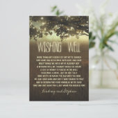 boom bruiloft wensend goed rustieke kaarten (Staand voorkant)