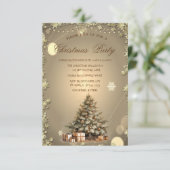 Boom, Cadeaus dennenappels Sterren Kerst Kaart (Staand voorkant)