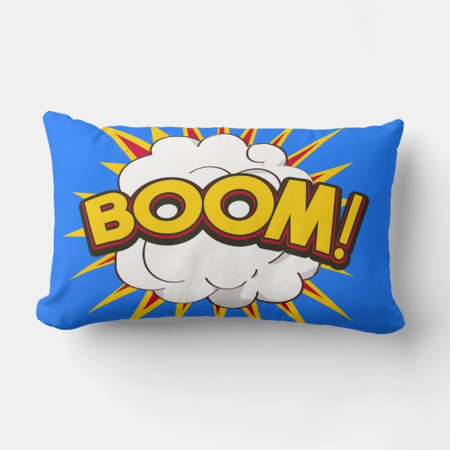 Boom! Cartoon explosie Kussen (Voorkant)